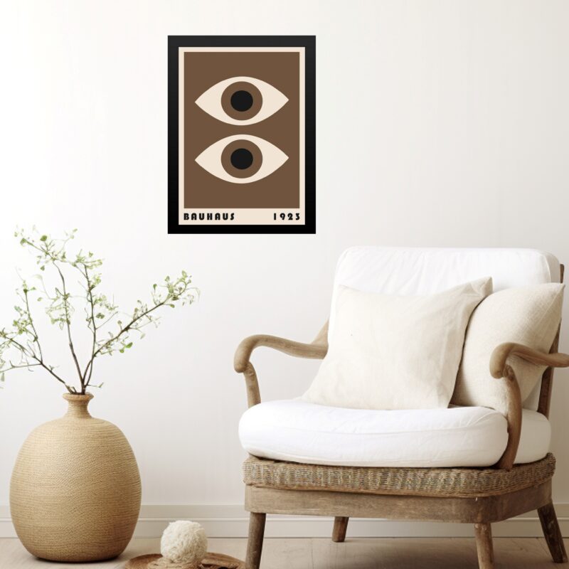 Quadro Bauhaus Marrom - Olhos