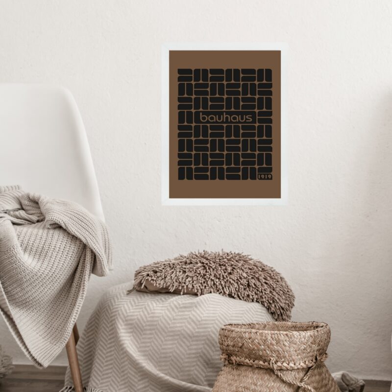 Quadro Bauhaus Marrom - Rectangles Window