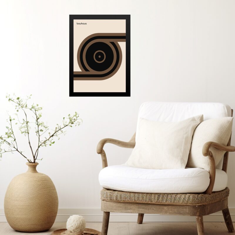 Quadro Bauhaus Marrom - Roll Disc