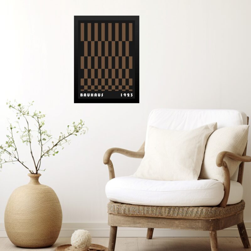 Quadro Bauhaus Marrom - Rolled Rectangles