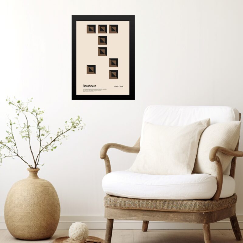 Quadro Bauhaus Marrom - Scattered Bricks