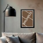 Quadro Bauhaus Marrom - Tipografia