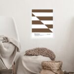Quadro Bauhaus Marrom e Branco - Slipped Bands