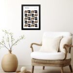 Quadro Bauhaus Marrom e Preto - Grãos