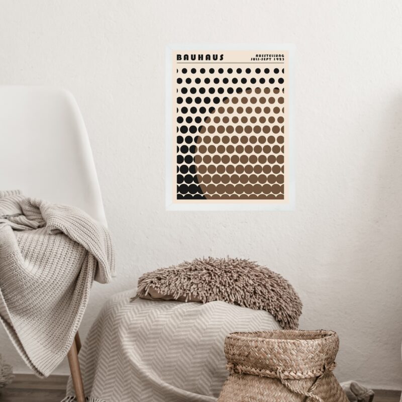 Quadro Bauhaus Marrom e Preto - Solar Mesh