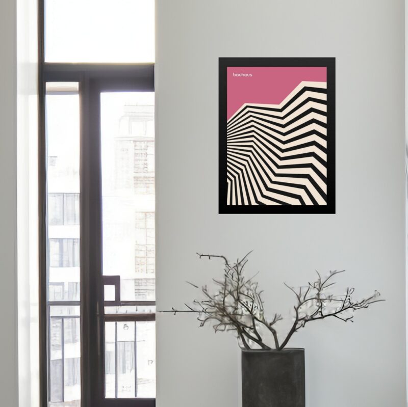 Quadro Bauhaus Pink - Angular Sinuosity