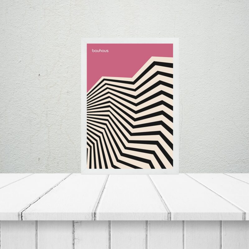 Quadro Bauhaus Pink - Angular Sinuosity