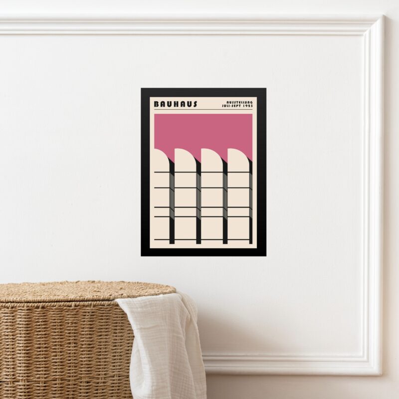 Quadro Bauhaus Pink Architectural Poster