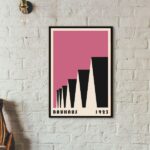 Quadro Bauhaus Pink - Factory Roofs