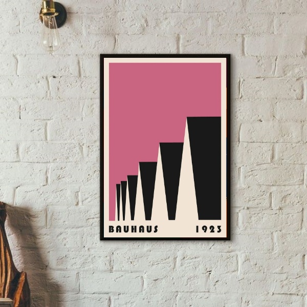 Quadro Bauhaus Pink - Factory Roofs