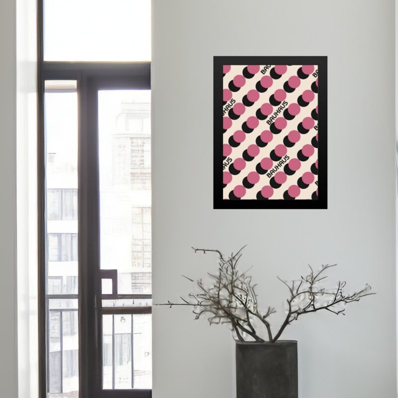 Quadro Bauhaus Pink- Scrolling Dots