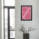 Quadro Bauhaus Pink Typographic Poster