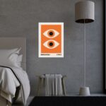 Quadro Bauhaus Poster Olhos Laranja