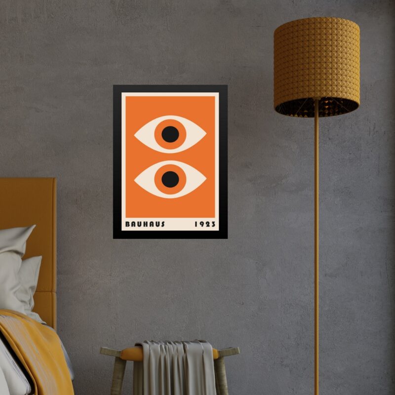 Quadro Bauhaus Poster Olhos Laranja