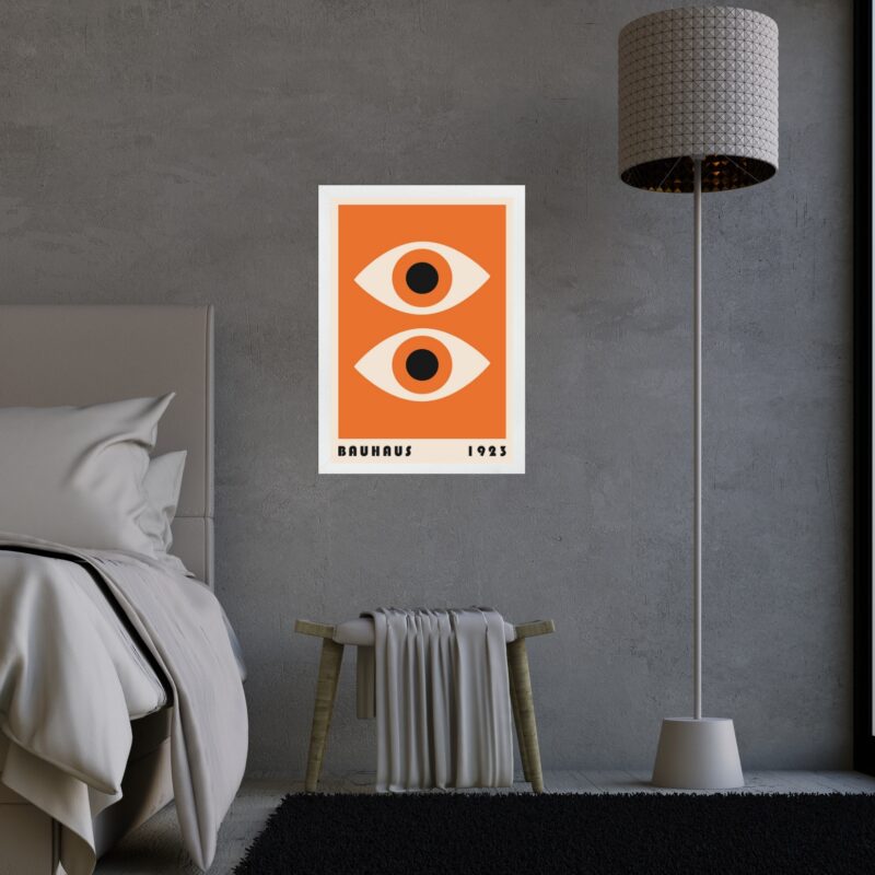 Quadro Bauhaus Poster Olhos Laranja