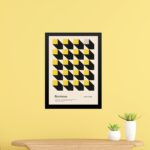 Quadro Bauhaus Preto e Amarelo -Cubic Perspective