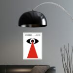 Quadro Bauhaus Preto e Vermelho - Olho Geométrico