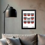 Quadro Bauhaus Preto e Vermelho - Olhos Cílios