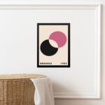 Quadro Bauhaus Rosa- Eclipsed Circles