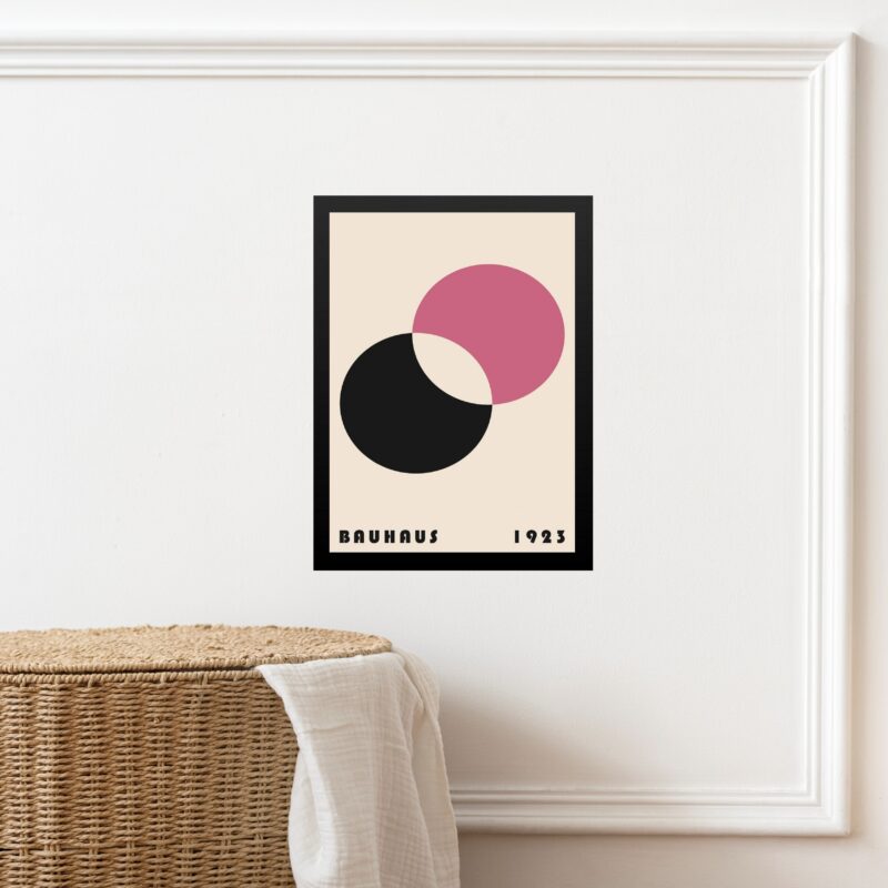 Quadro Bauhaus Rosa- Eclipsed Circles