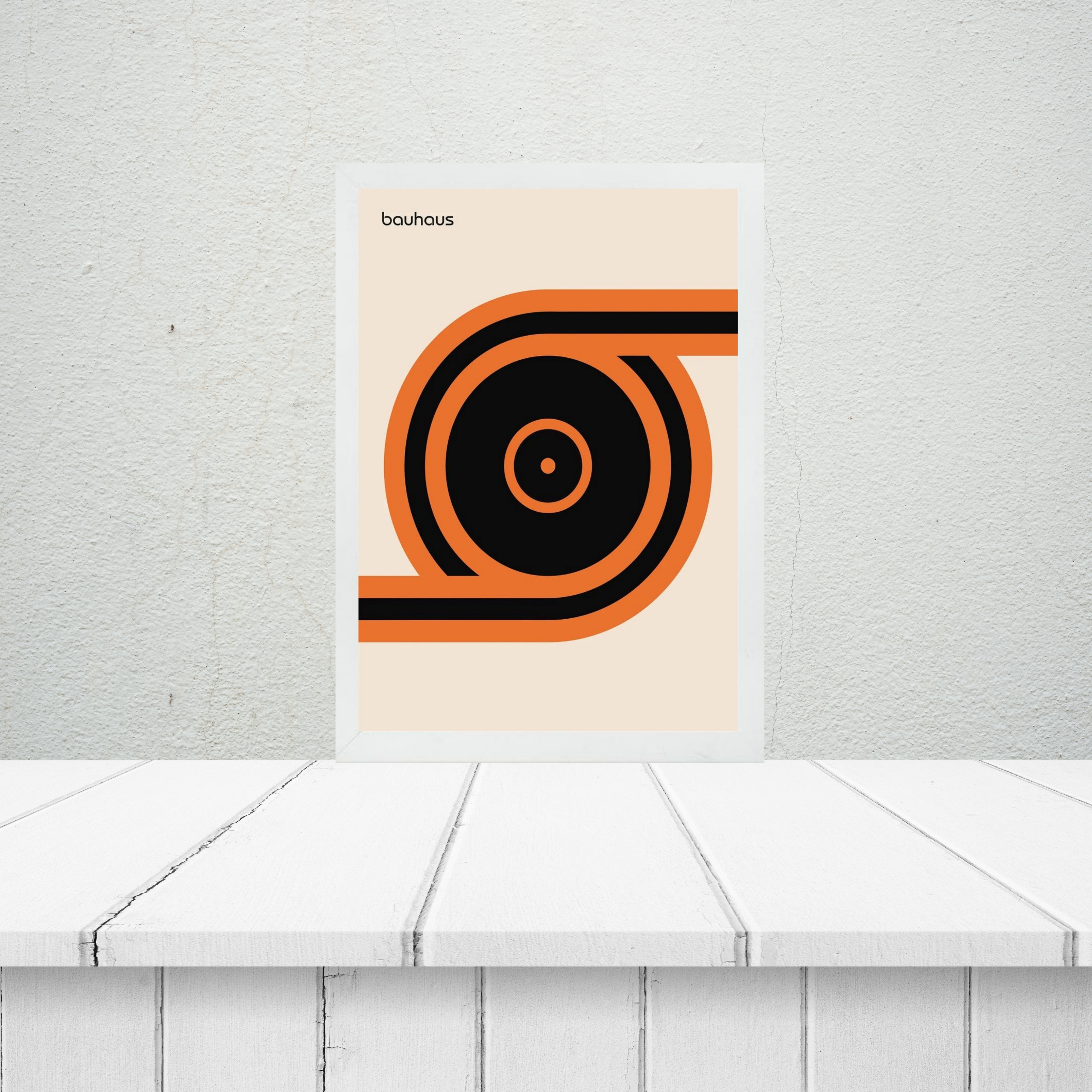 Quadro Bauhaus Vintage Laranja - Roll Disc