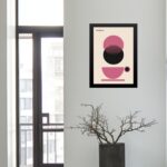 Quadro Bauhaus Xícara De Café - Rosa