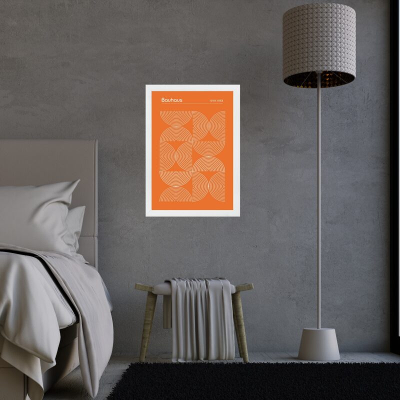 Quadro Bauhaus orange Laranja - Inverted Circles