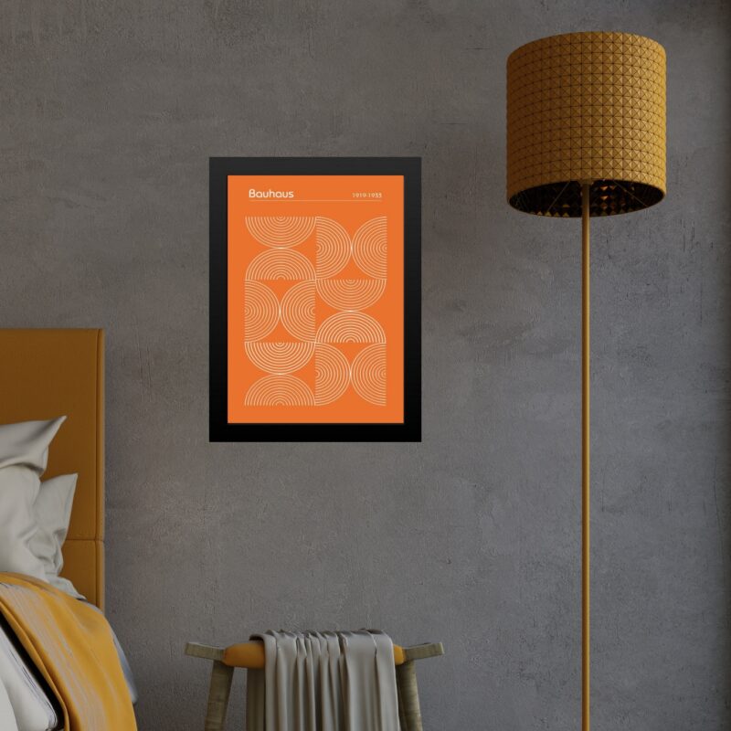 Quadro Bauhaus orange Laranja - Inverted Circles