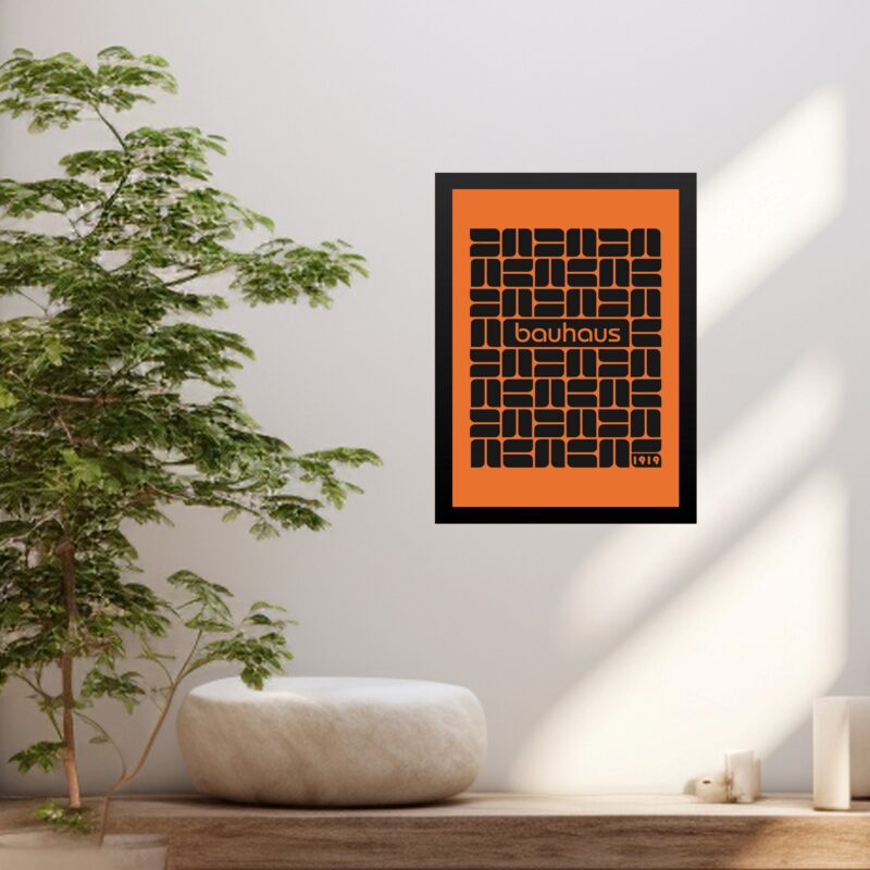 Quadro Bauhaus orange poster - Rectangles