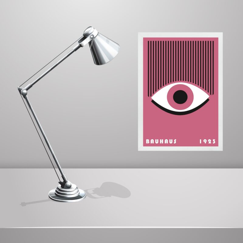 Quadro Bauhaus pink Poster - Awakeful Lashes