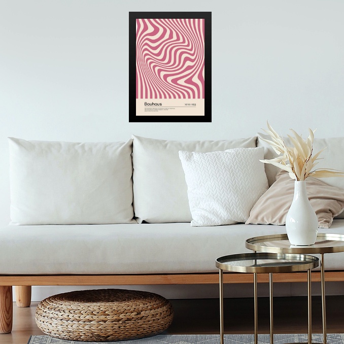 Quadro Bauhaus pink poster - Hypnotic Silk