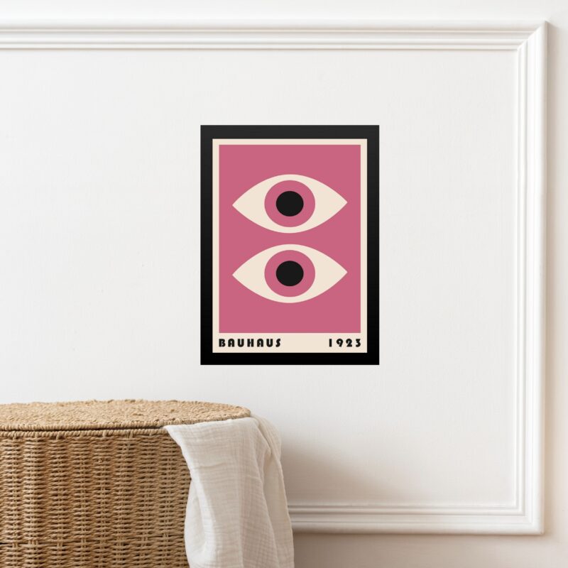 Quadro Bauhaus pink poster - Overlapping Eyes