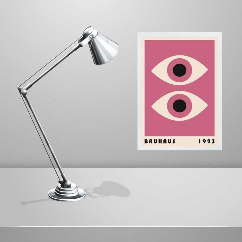 Quadro Bauhaus pink poster - Overlapping Eyes