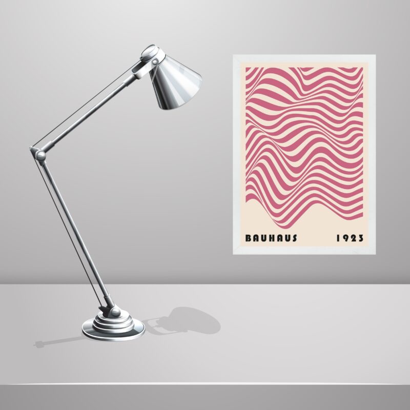 Quadro Bauhaus pink poster - Wall Wave