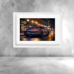 Quadro Carro Moderno Preto Esportivo - 60x48 Cm
