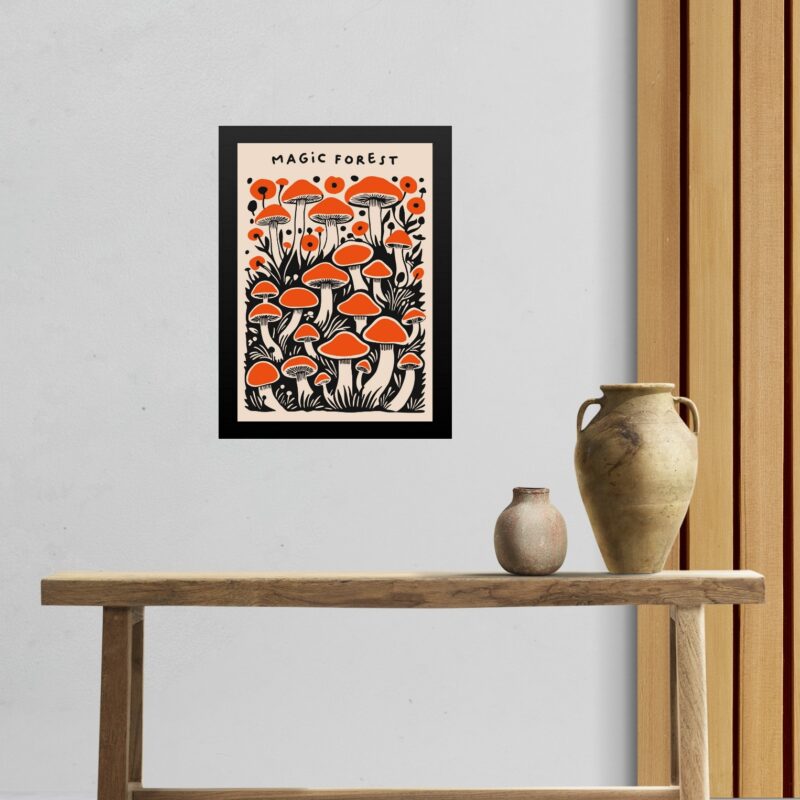 Quadro Cogumelos - Floresta Mágica