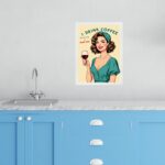 Quadro Cozinha Retro Coffee & Wine - Pin Up