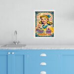 Quadro Cozinha Retro Cupcakes - Pin Up