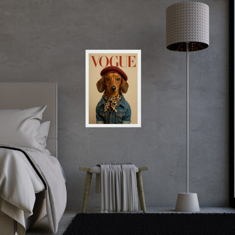 Quadro Dachshund Fashion - Capa De Revista