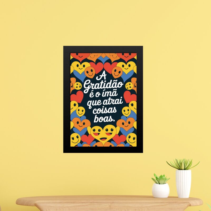 Quadro Decorativo A Gratidão é um Imã