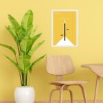 Quadro Decorativo Bauhaus Amarelo - Bicicleta