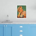 Quadro Decorativo Cozinha Pin Up Café