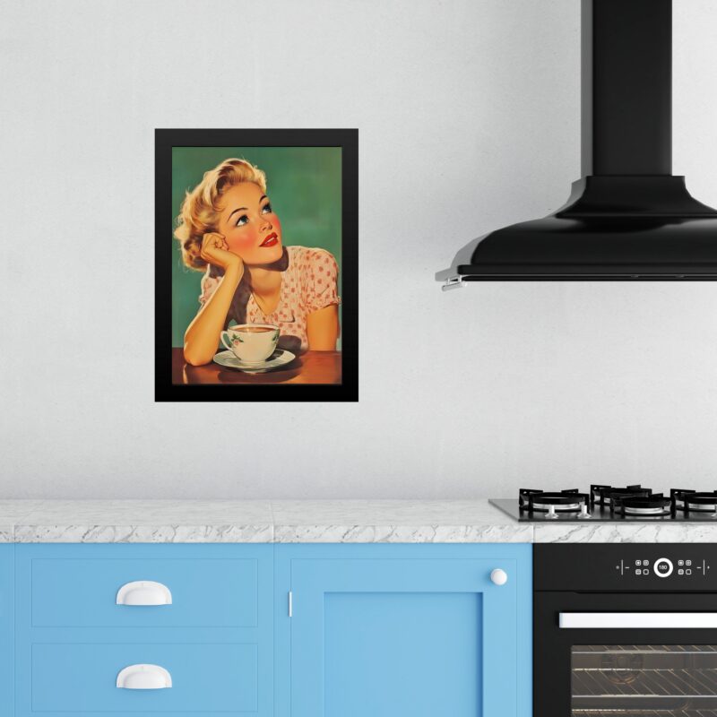 Quadro Decorativo Cozinha Pin Up Café