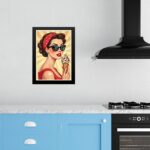 Quadro Decorativo Cozinha Pin Up Girl Sorvete