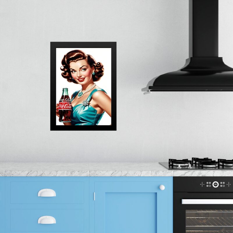 Quadro Decorativo Cozinha Pin Up Refrigerante
