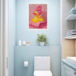 Quadro Decorativo De Banheiro Patinho