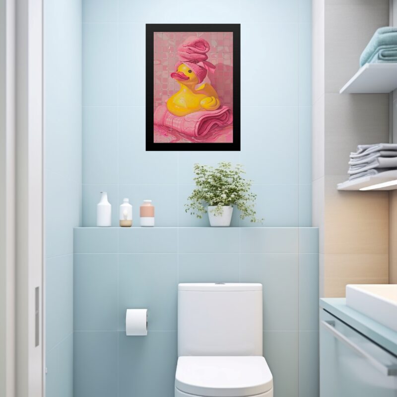 Quadro Decorativo De Banheiro Patinho