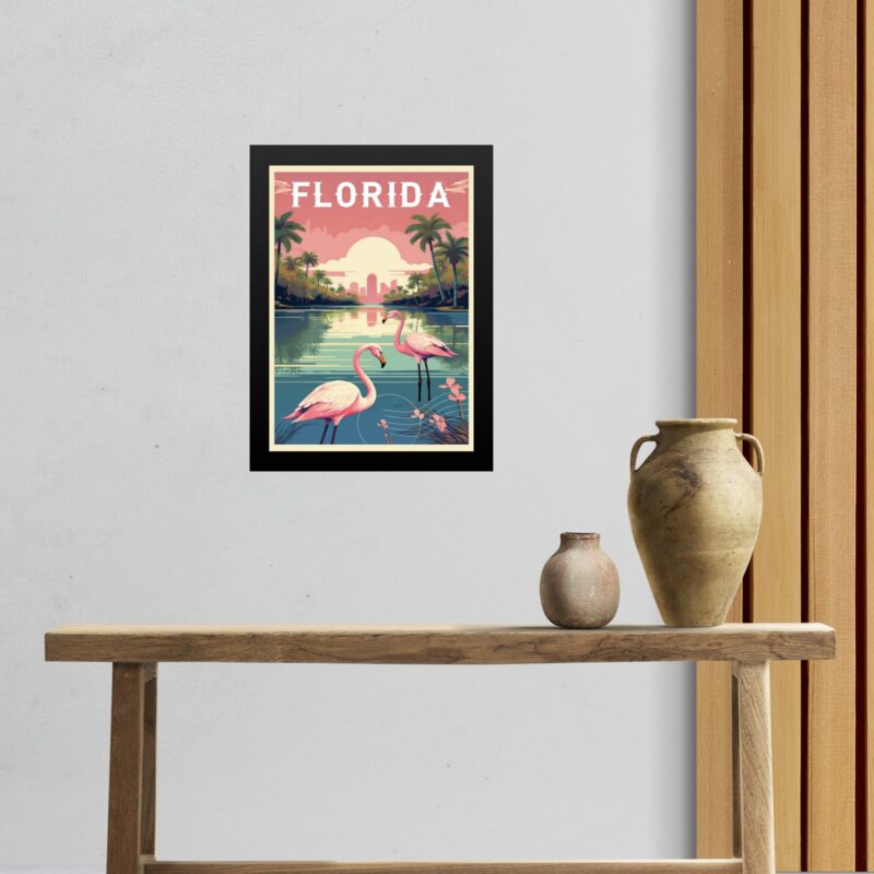 Quadro Decorativo Florida - Flamingos