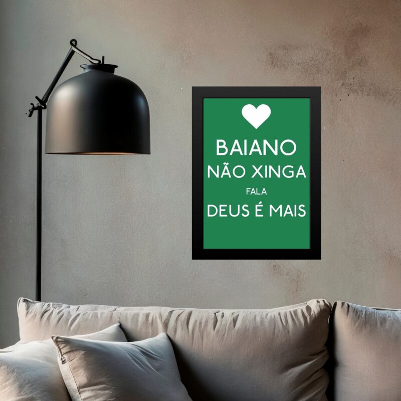 Quadro Decorativo Frase De Baiano