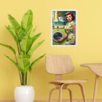 Quadro Decorativo Lavanderia Retrô Pin Up